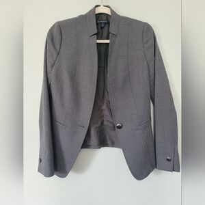 Brooks Brothers Women's Gray Notch Collar Blazer